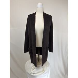 NWT Love Token Brown Ultra Soft Long Open Cardigan Sweater MED #0690